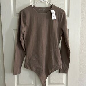 Tan Abercrombie and fitch bodysuitt